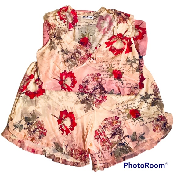 Bleu Lounge Tank Top & Shorts Pajama Set. - Picture 2 of 5